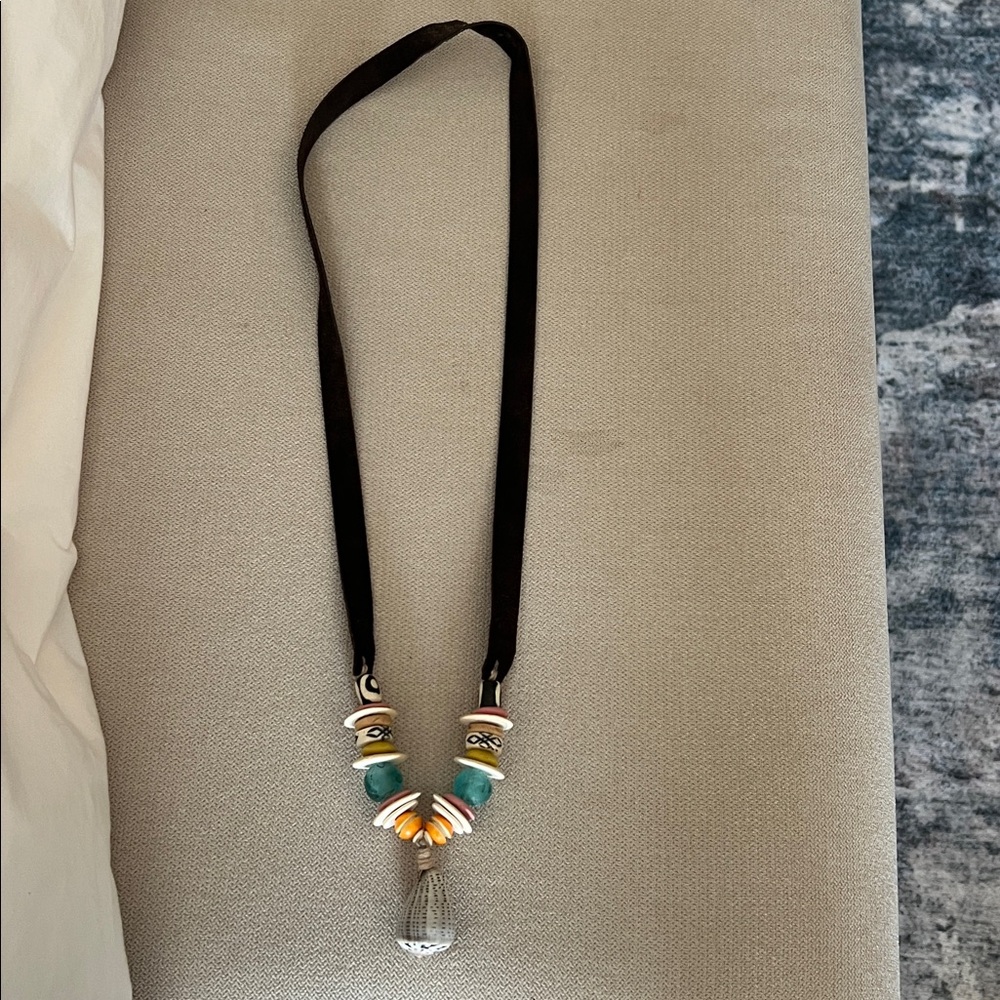 Beaded seashell necklace